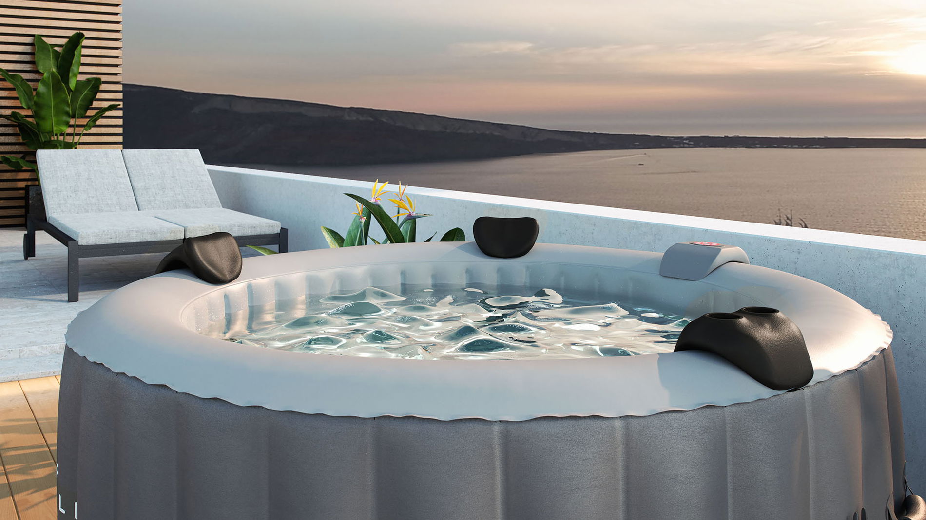 Maui/Madagascar 2x neck support 1 x drink holder