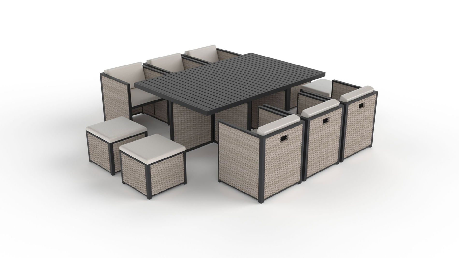 Maribella Dining L wicker replacement panel set