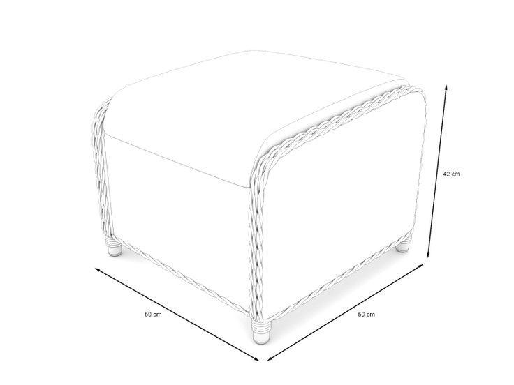 Rozměry produktu - Livia / Velia footstool
