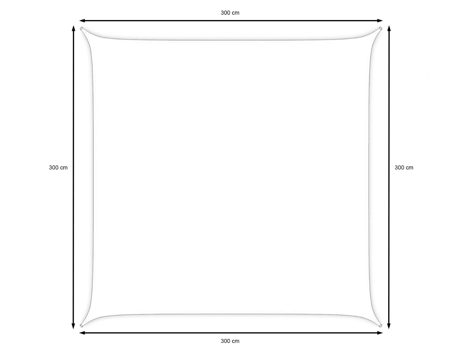 SONNENSEGEL - QUADRATISCH 3X3 M