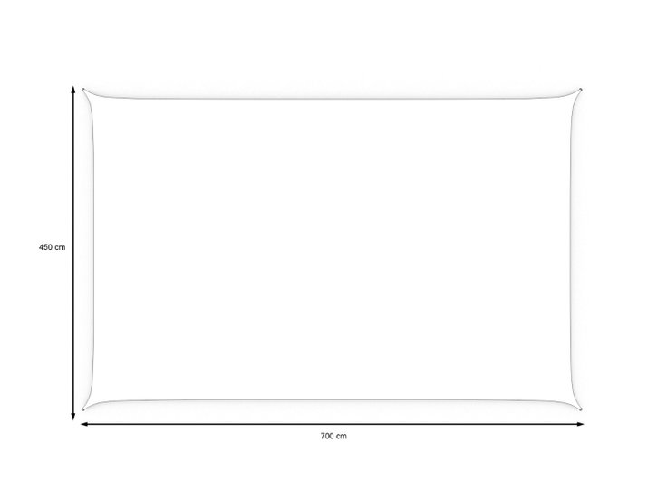Rozměry produktu - Sonnensegel - Rechteckig 4,5x7 m