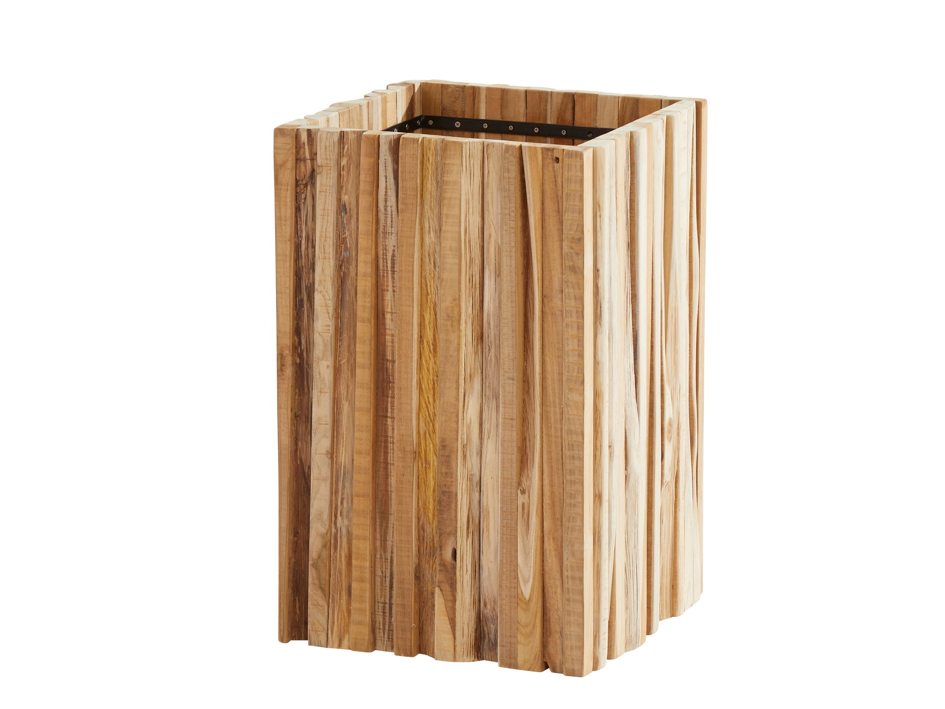 Pflanzenkübel Miguel medium, Teak 45x45x70 cm
