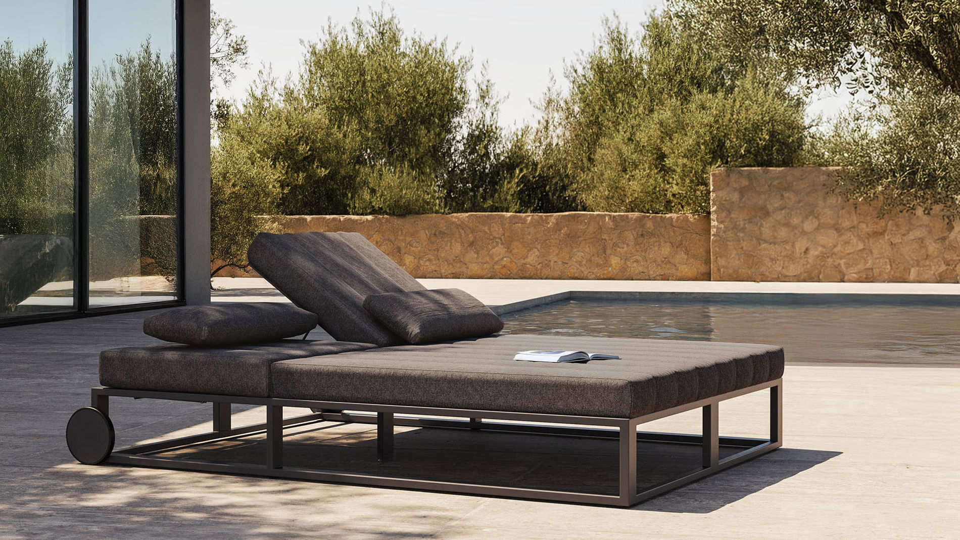 Stripe dvojité lehátko